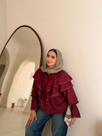 Galaxy Ruffle Blouse