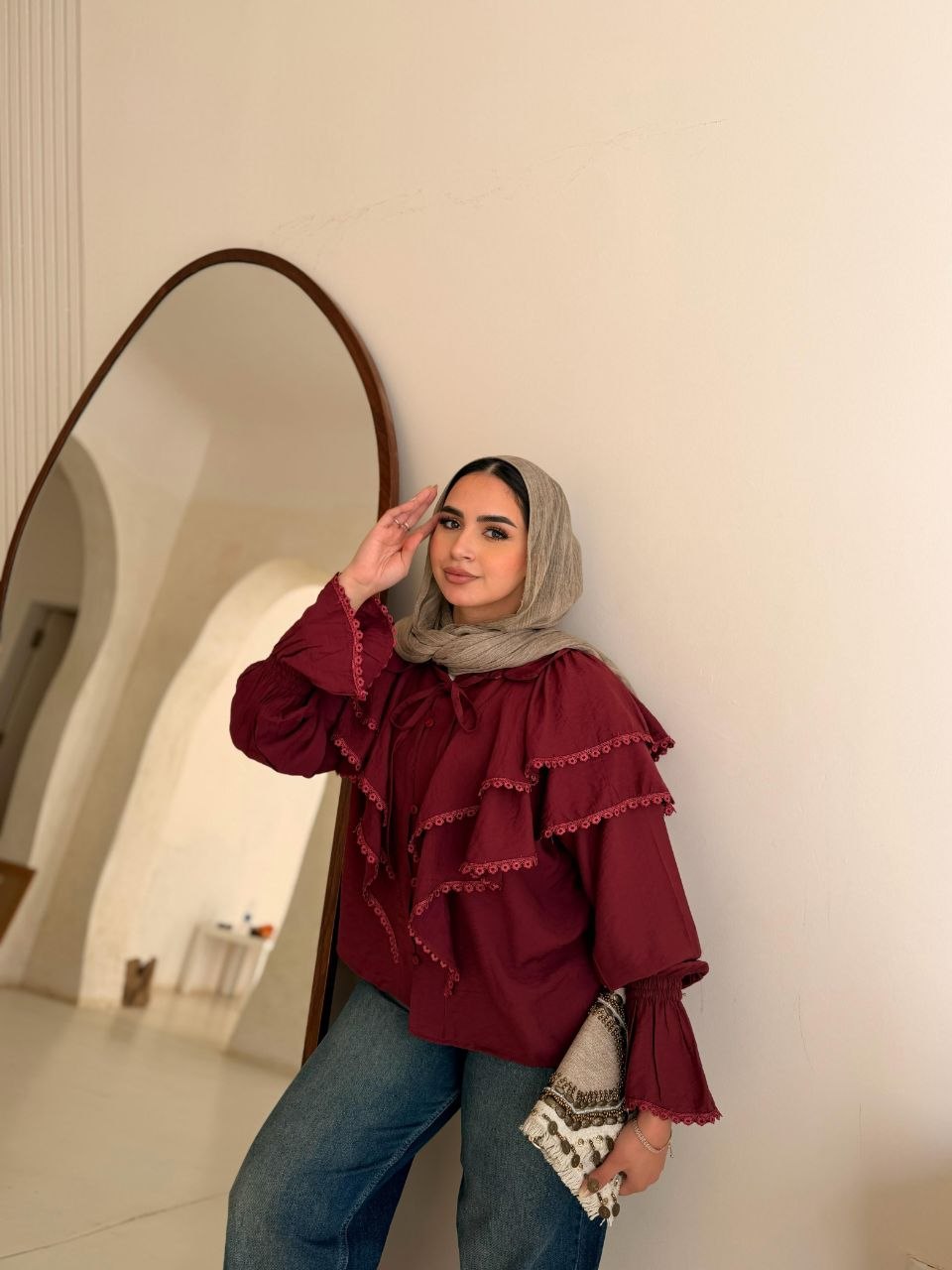 Galaxy Ruffle Blouse