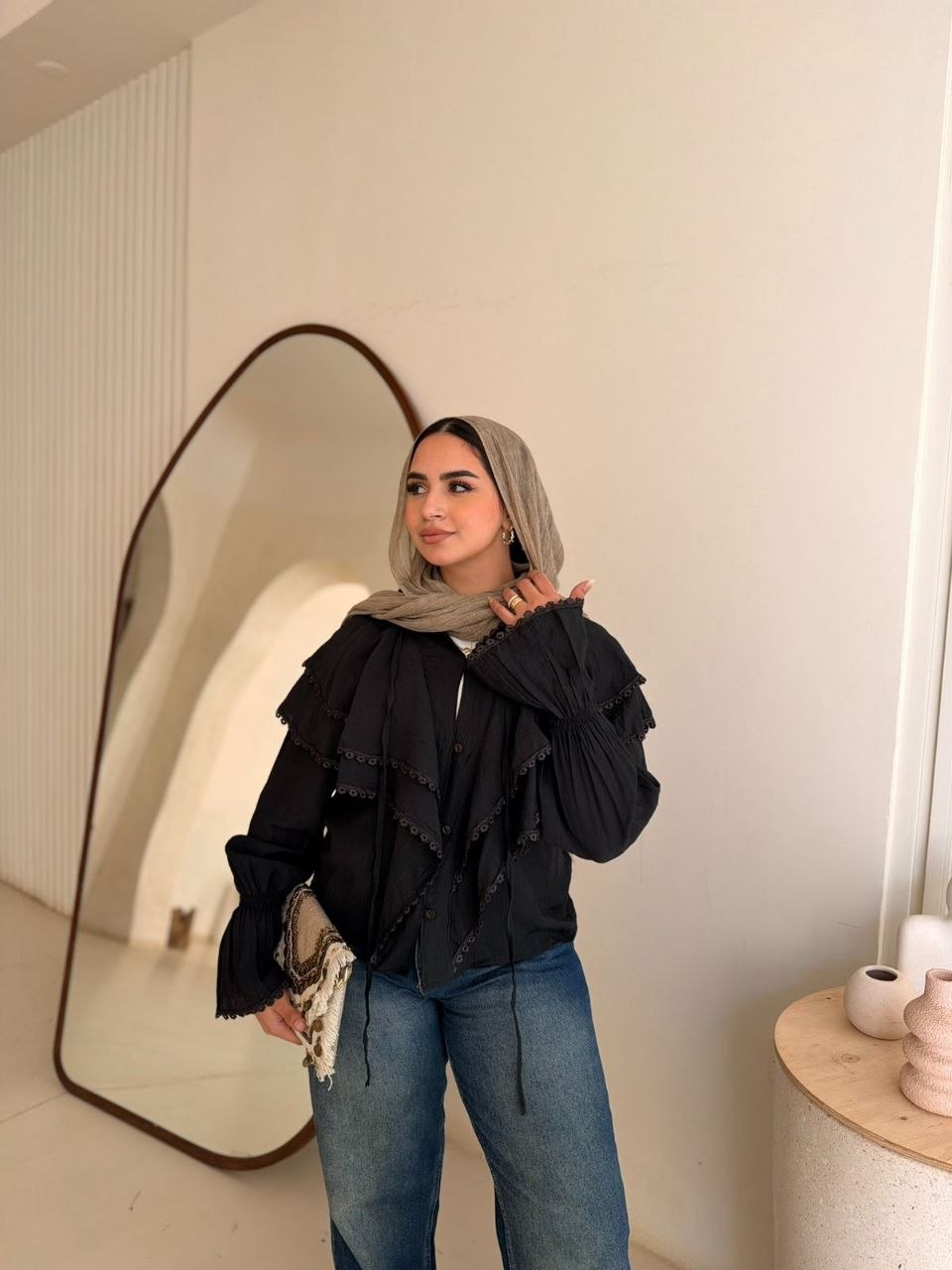 Galaxy Ruffle Blouse