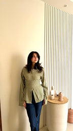 Tie-Back Linen Shirt