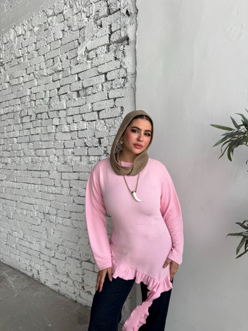 Tie-Back Cotton Blouse
