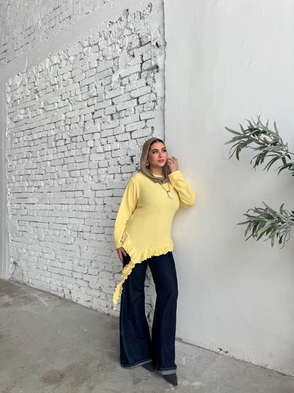 Tie-Back Cotton Blouse