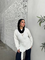 Tie-Back Cotton Blouse