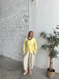 Lace Trim Linen Blouse
