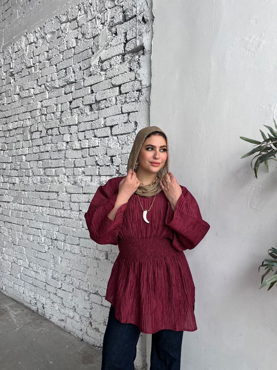 Ruched Galaxy Blouse