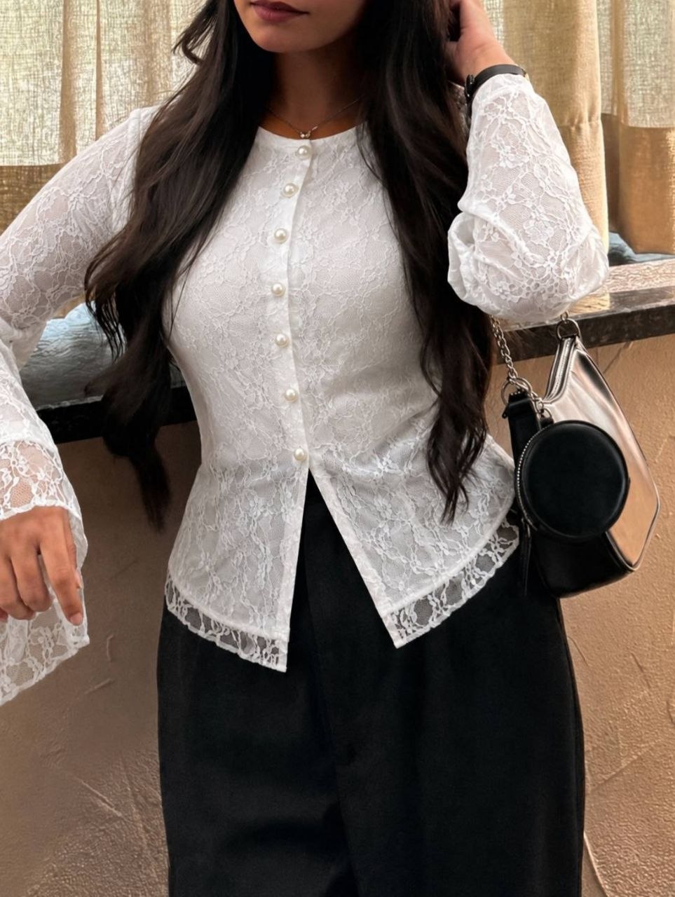 Lined Lace Top