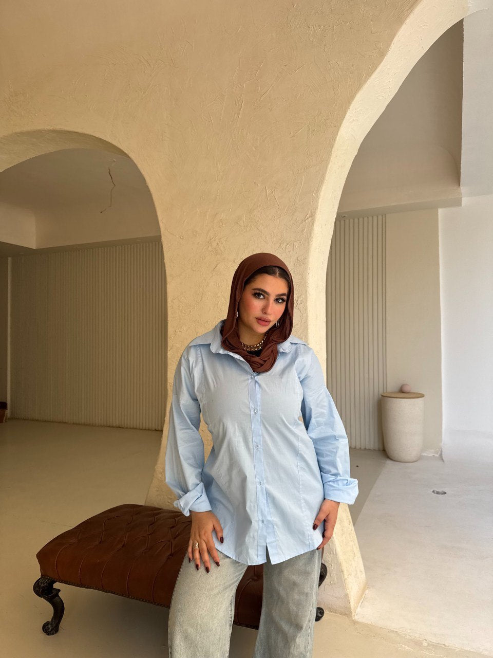 Tie-Back Poplin Shirt