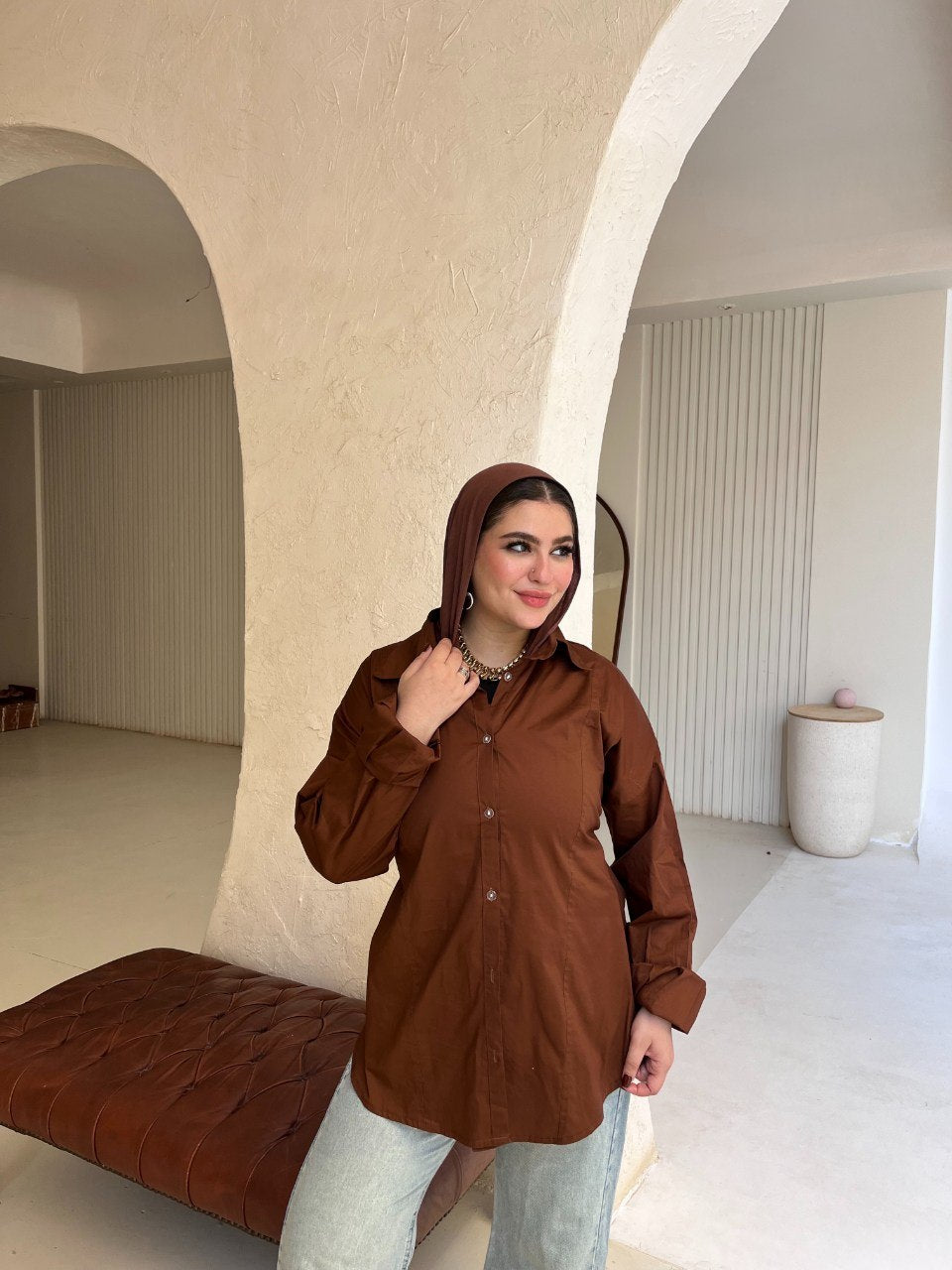 Tie-Back Poplin Shirt