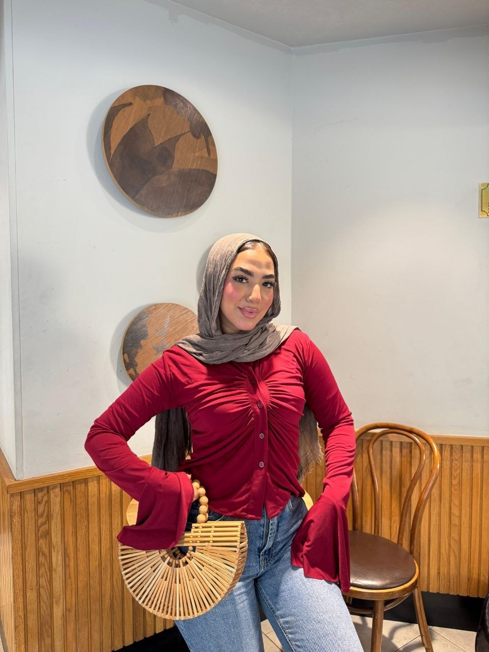 Ruffle Crop Blouse