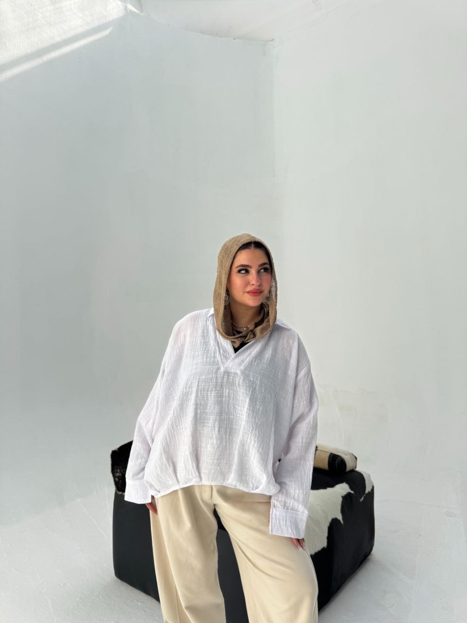 V-Neck Linen Blouse