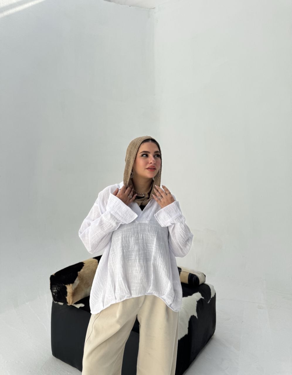 V-Neck Linen Blouse