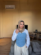 Denim corsage