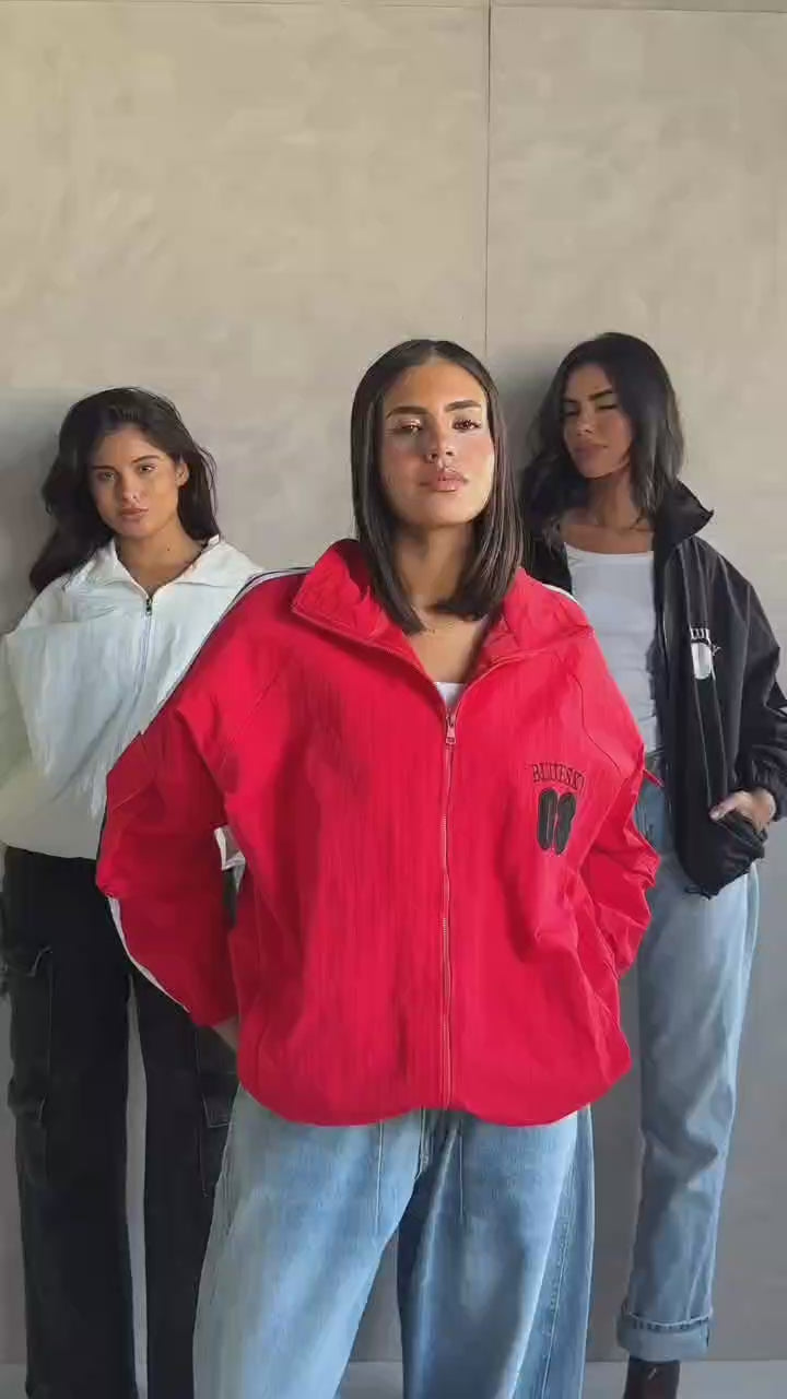 Oversized Graphic Track Jacket