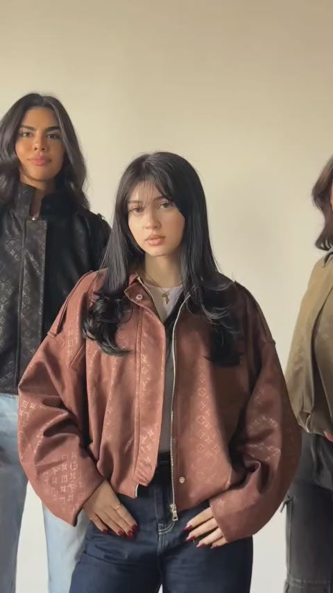 Monogram Suede-Look Jacket