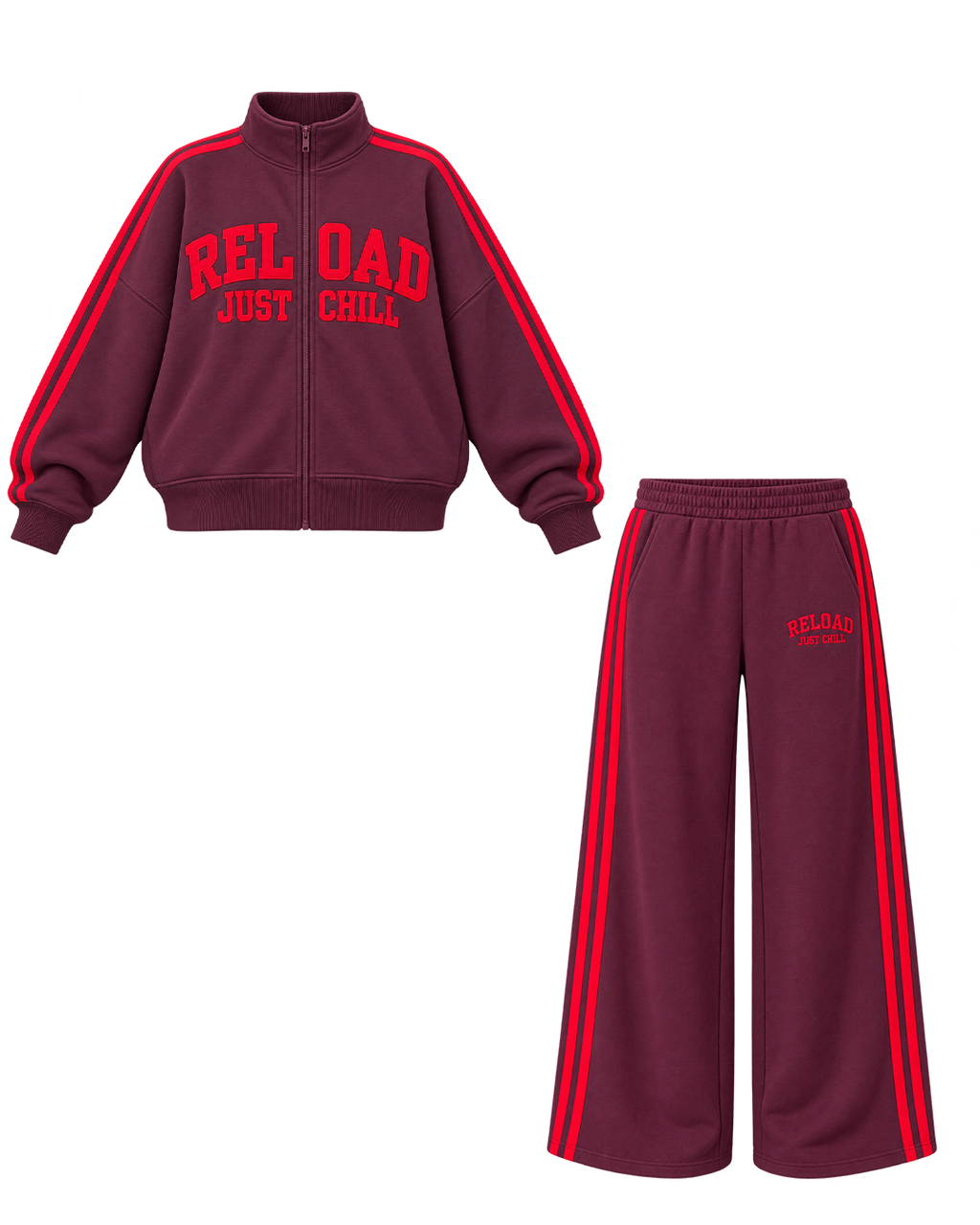 Reload Striped Wide-Leg Tracksuit