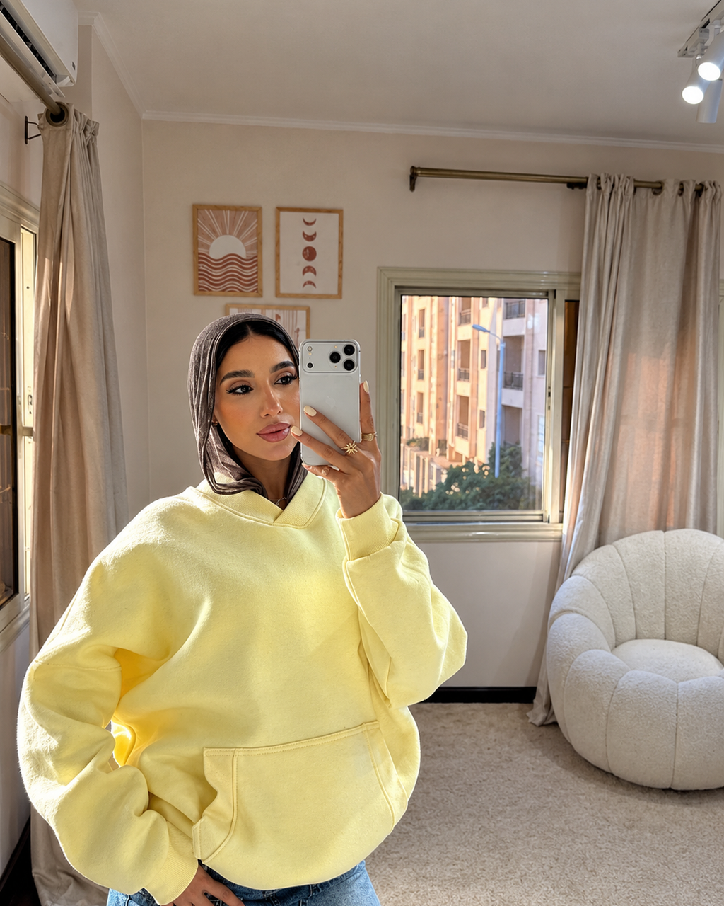 V-Neck Oversized Hoodie