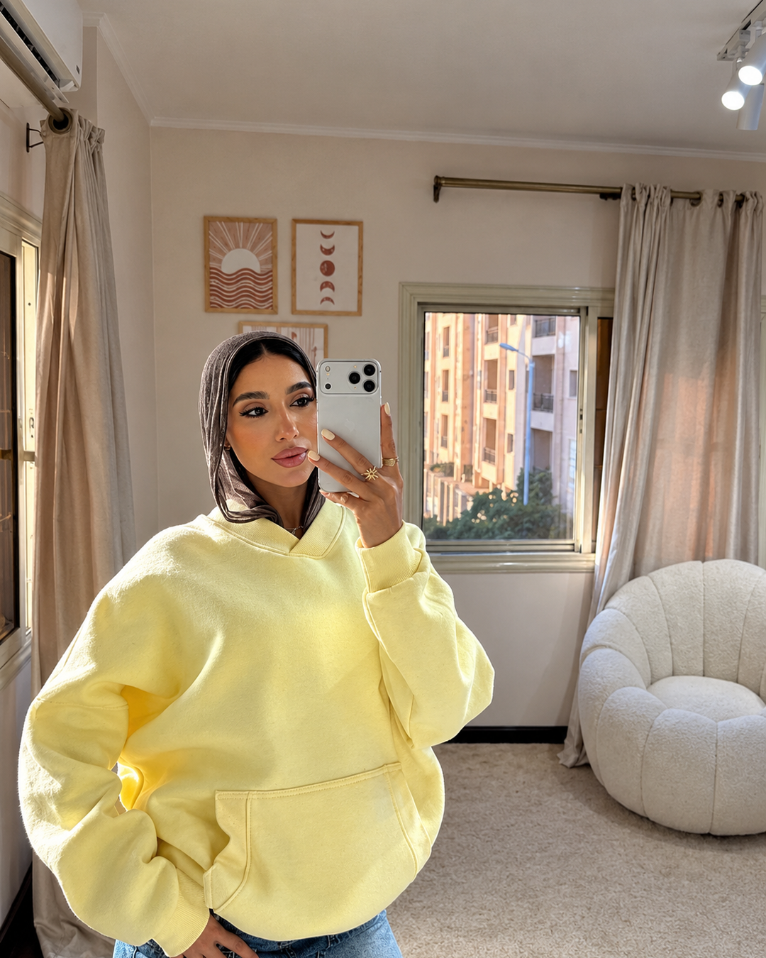 V-Neck Oversized Hoodie