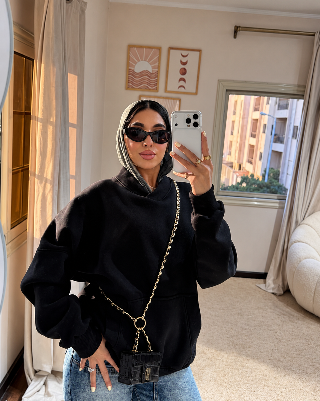 V-Neck Oversized Hoodie