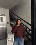 Cable Knit Quarter Zip Hoodie